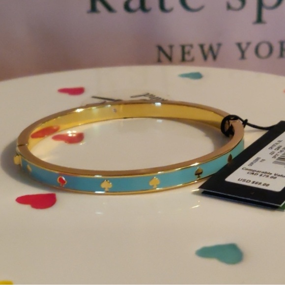 Kate Spade Spot The Spade Enamel Hinged Bangle - Picture 4 of 4